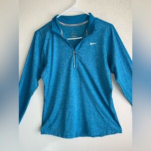 Women’s Nike Element Blue Quarter Zip Running Shirt Medium